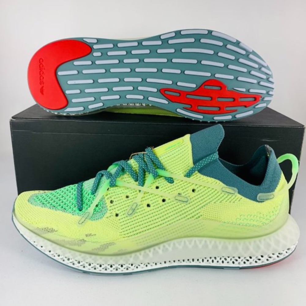 Adidas 4D Fusio Semi Green Yellow, NWT Women 9